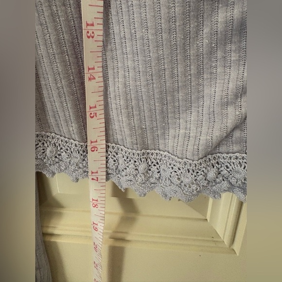 Free People Third Date Crop Top Long Sleeve Crochet Lace Size Small - Picture 6 of 7